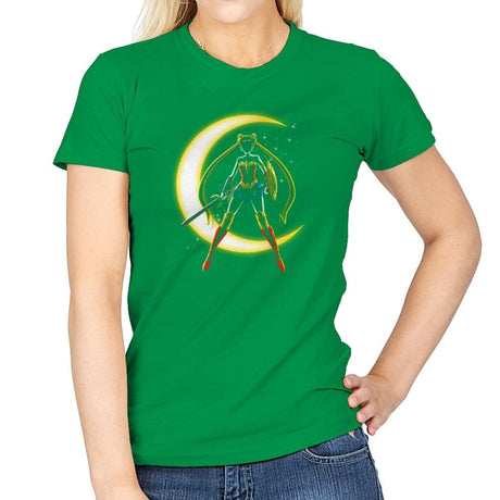 Wonder Moon  Exclusive - Womens T-Shirts RIPT Apparel Small / Irish Green