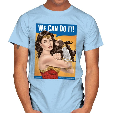 Wonder Riveter - Best Seller - Mens T-Shirts RIPT Apparel Small / Light Blue