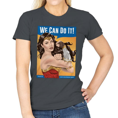 Wonder Riveter - Best Seller - Womens T-Shirts RIPT Apparel Small / Charcoal