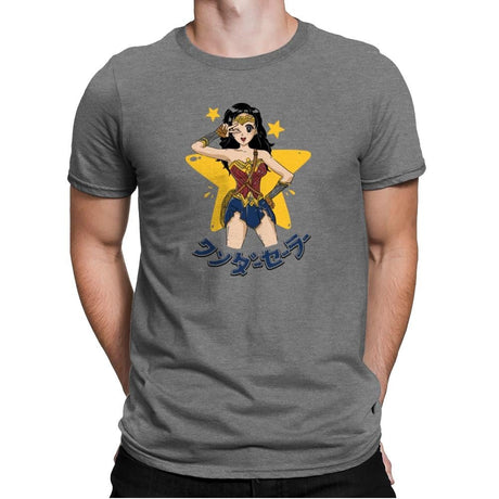 Wonder Sailor Exclusive - Mens Premium T-Shirts RIPT Apparel Small / Heather Grey