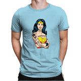 Wonderful Gal - Mens Premium T-Shirts RIPT Apparel Small / Light Blue