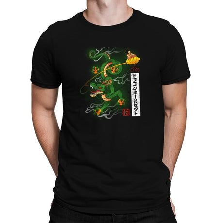 Woodblock Dragon Exclusive - Mens Premium T-Shirts RIPT Apparel Small / Black
