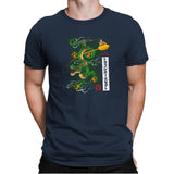 Woodblock Dragon Exclusive - Mens Premium T-Shirts RIPT Apparel Small / Midnight Navy