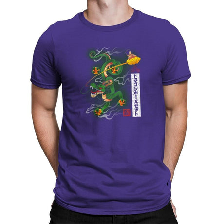 Woodblock Dragon Exclusive - Mens Premium T-Shirts RIPT Apparel Small / Purple Rush