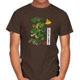Woodblock Dragon Exclusive - Mens T-Shirts RIPT Apparel Small / Dark Chocolate