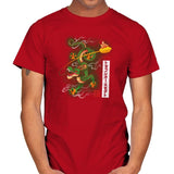 Woodblock Dragon Exclusive - Mens T-Shirts RIPT Apparel Small / Red