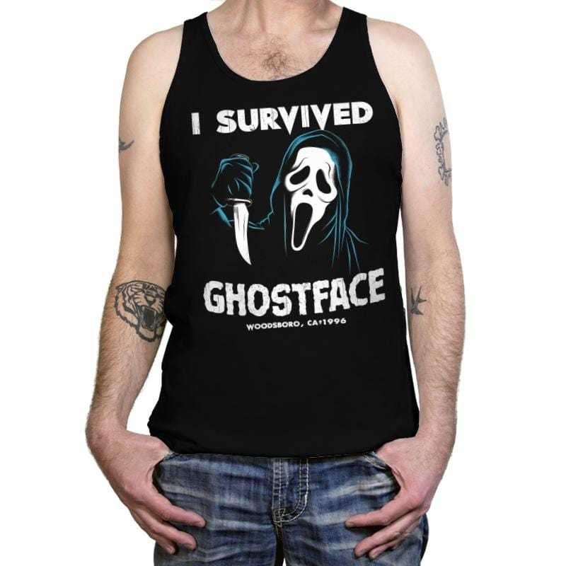 Woodsboro Survivor - Tanktop Tanktop RIPT Apparel X-Small / Black