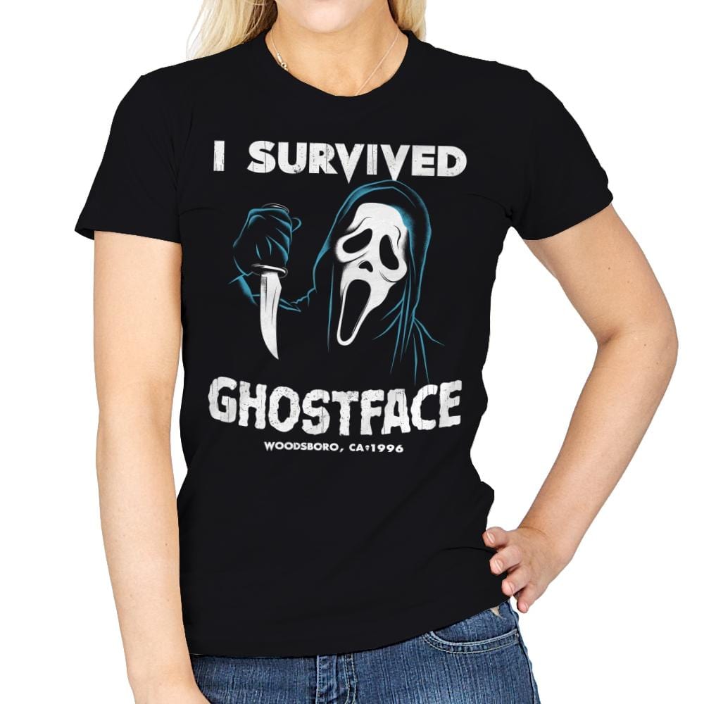 Woodsboro Survivor - Womens T-Shirts RIPT Apparel Small / Black