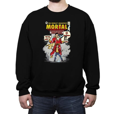 Word's Mightiest Mortal  - Crew Neck Sweatshirt Crew Neck Sweatshirt RIPT Apparel Small / Black