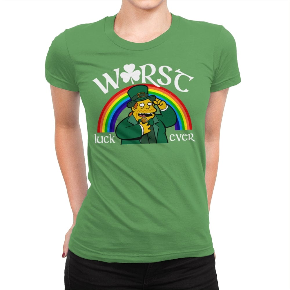 Worst Luck Ever - Womens Premium T-Shirts RIPT Apparel Small / Kelly