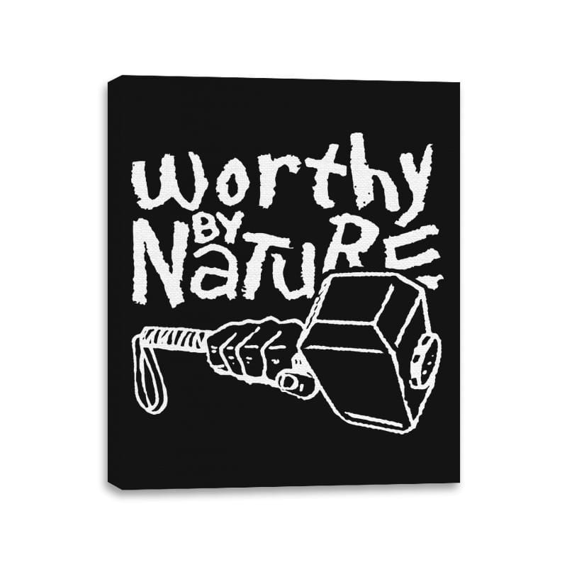 Worthy By Nature - Canvas Wraps Canvas Wraps RIPT Apparel 11x14 / Black