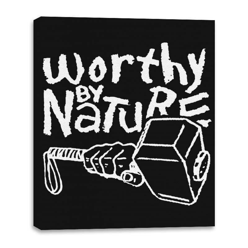 Worthy By Nature - Canvas Wraps Canvas Wraps RIPT Apparel 16x20 / Black