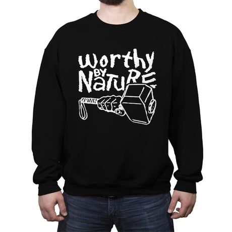Worthy By Nature - Crew Neck Sweatshirt Crew Neck Sweatshirt RIPT Apparel Small / Black