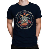 Wouldst Thou Like To Live Deliciously - Mens Premium T-Shirts RIPT Apparel Small / Midnight Navy