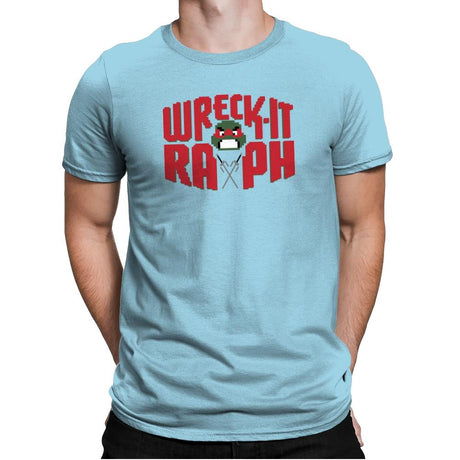 Wreck-It Raph Exclusive - Mens Premium T-Shirts RIPT Apparel Small / Light Blue