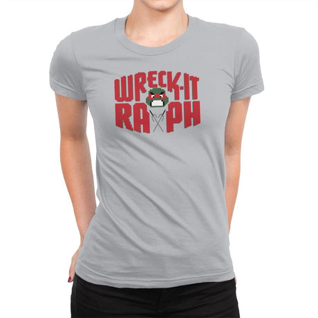 Wreck-It Raph Exclusive - Womens Premium T-Shirts RIPT Apparel 3x-large / Heather Grey
