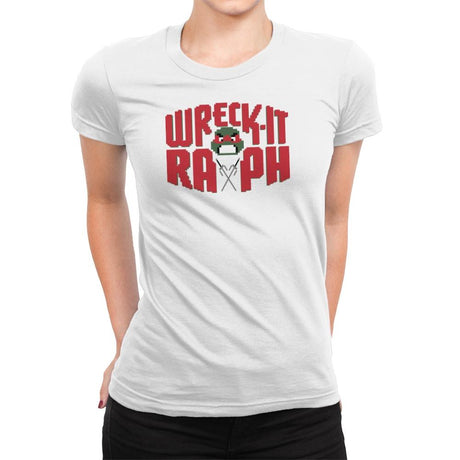 Wreck-It Raph Exclusive - Womens Premium T-Shirts RIPT Apparel Small / White