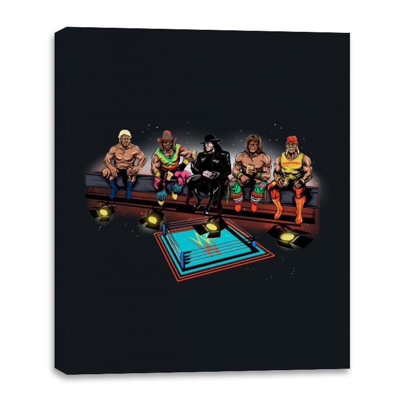 Wrestlers Break - Canvas Wraps Canvas Wraps RIPT Apparel 16x20 / Black