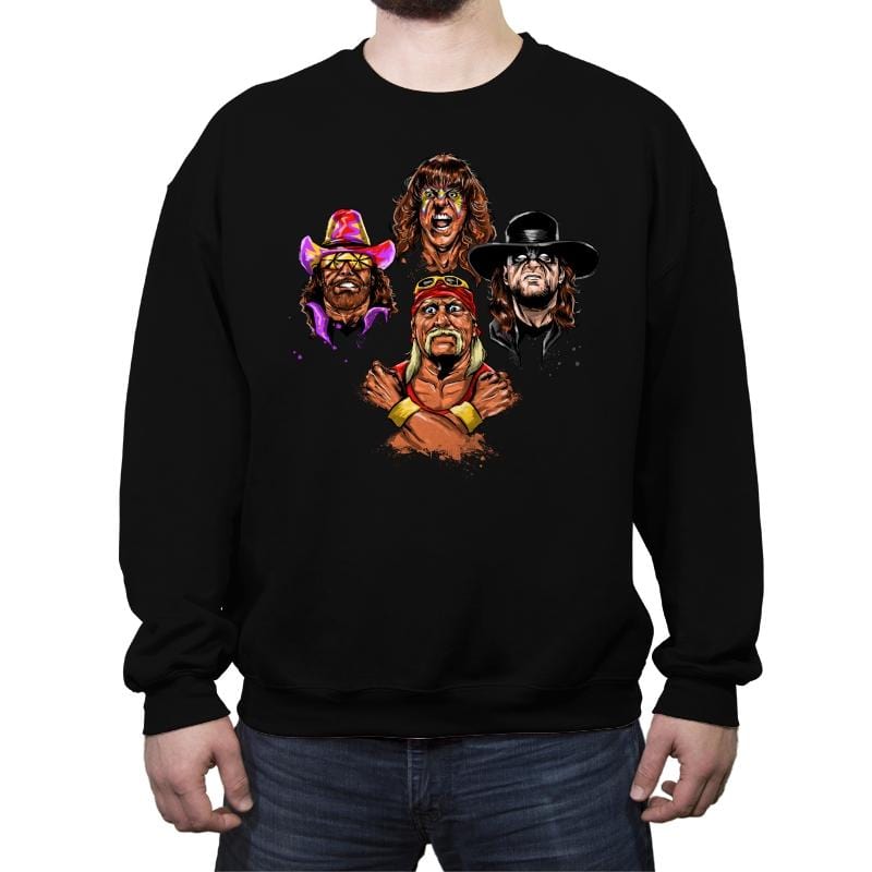 Wrestlers Rhapsody - Crew Neck Sweatshirt Crew Neck Sweatshirt RIPT Apparel Small / Black