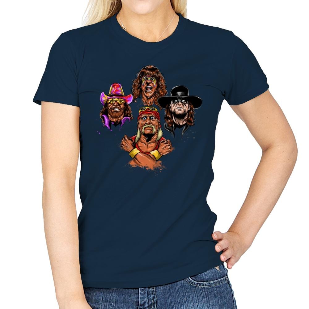 Wrestlers Rhapsody - Womens T-Shirts RIPT Apparel Small / Navy