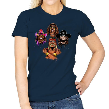 Wrestlers Rhapsody - Womens T-Shirts RIPT Apparel Small / Navy