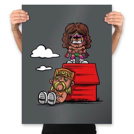 Wrestling Nuts - Prints Posters RIPT Apparel 18x24 / Charcoal