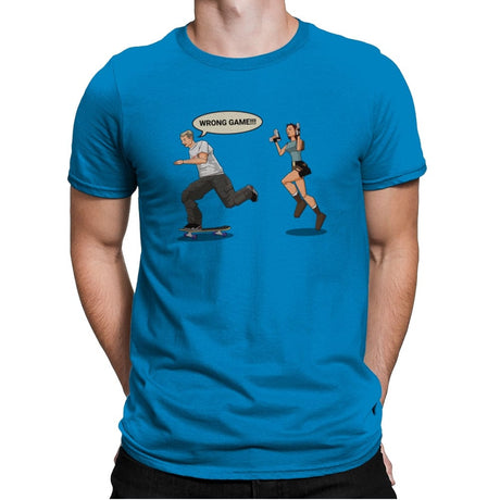 Wrong Game! - Mens Premium T-Shirts RIPT Apparel Small / Turqouise