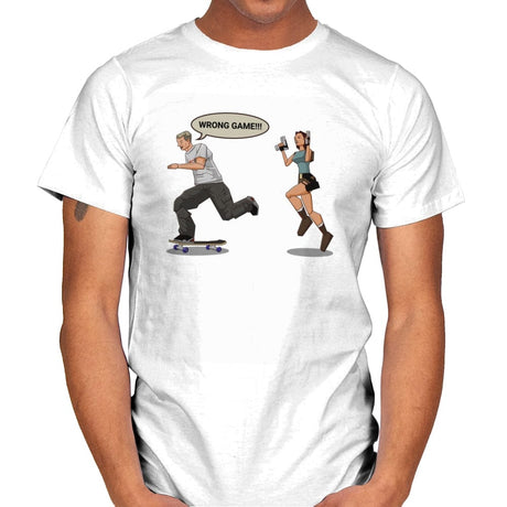 Wrong Game! - Mens T-Shirts RIPT Apparel Small / White