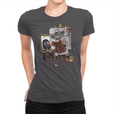 Wrong Triple Self-Portrait - Womens Premium T-Shirts RIPT Apparel Small / Heavy Metal