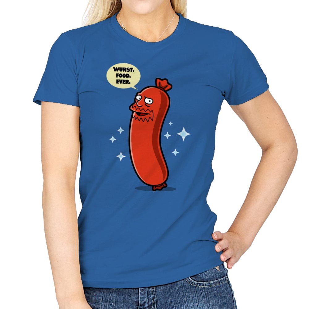 Wurst Food Ever - Womens T-Shirts RIPT Apparel Small / Royal