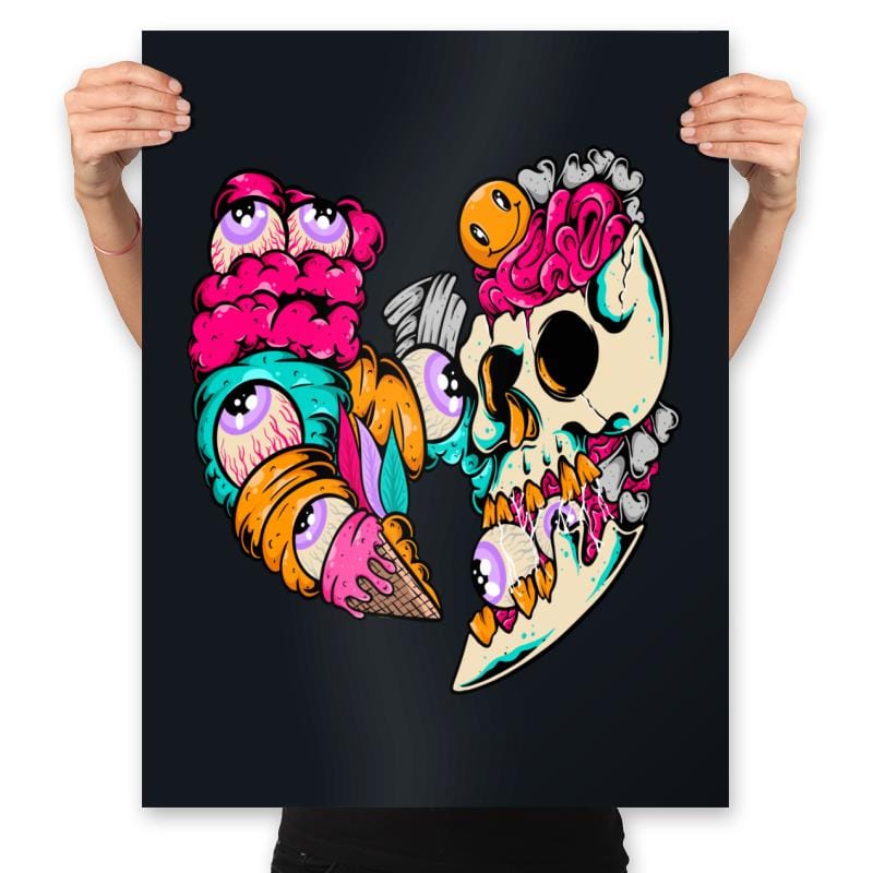 Wutang Eyes Cream Skulls - Prints Posters RIPT Apparel 18x24 / Black