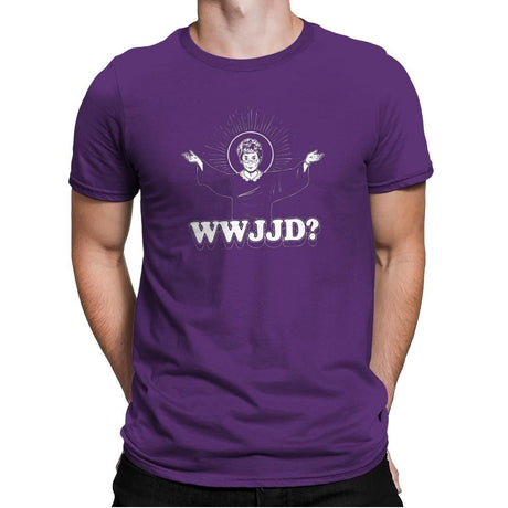 WWJJD? Exclusive - Mens Premium T-Shirts RIPT Apparel Small / Purple Rush