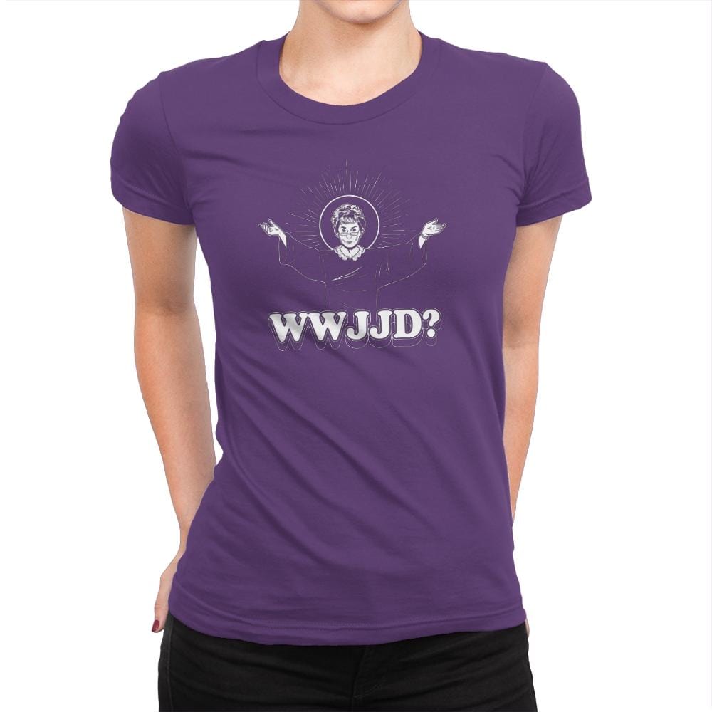 WWJJD? Exclusive - Womens Premium T-Shirts RIPT Apparel Small / Purple Rush