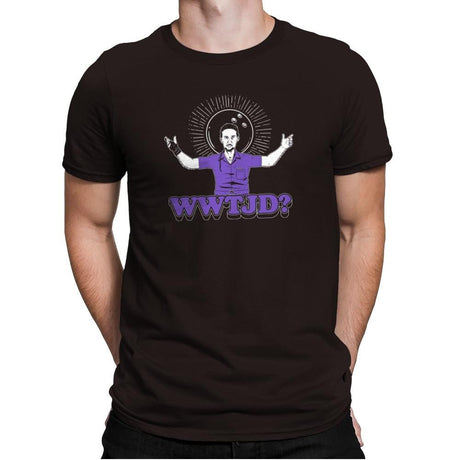 WWTJD? Exclusive - Mens Premium T-Shirts RIPT Apparel Small / Dark Chocolate