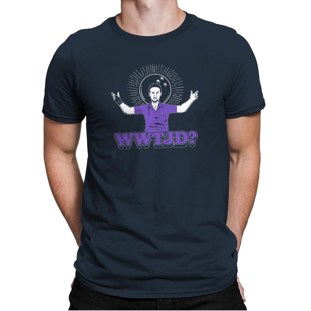 WWTJD? Exclusive - Mens Premium T-Shirts RIPT Apparel Small / Indigo