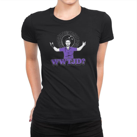 WWTJD? Exclusive - Womens Premium T-Shirts RIPT Apparel Small / Black