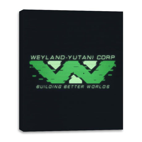 WYC Glitch - Canvas Wraps Canvas Wraps RIPT Apparel 16x20 / Black