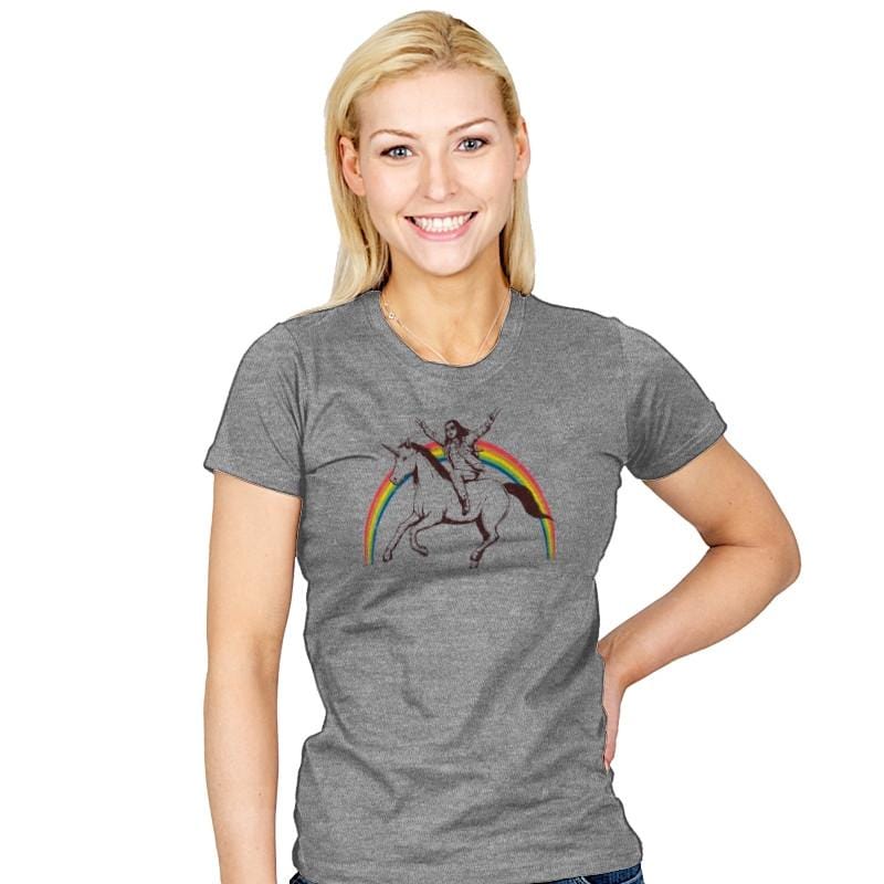 X-treme Unicorn Ride - Womens T-Shirts RIPT Apparel Small / Heather