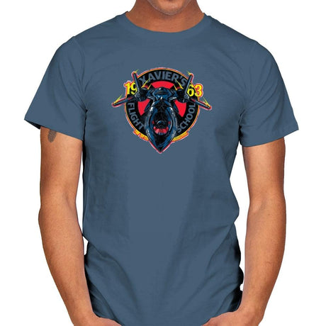 Xavier's Flight School Exclusive - Mens T-Shirts RIPT Apparel Small / Indigo Blue