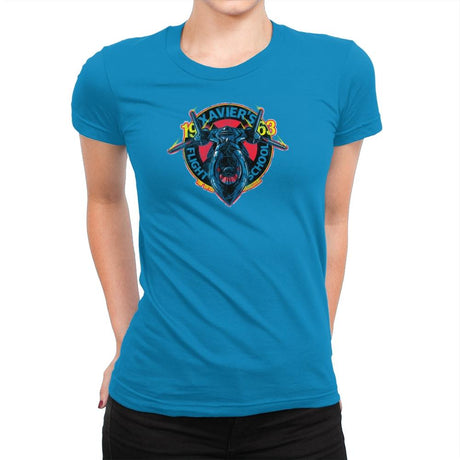 Xavier's Flight School Exclusive - Womens Premium T-Shirts RIPT Apparel 3x-large / Turquoise