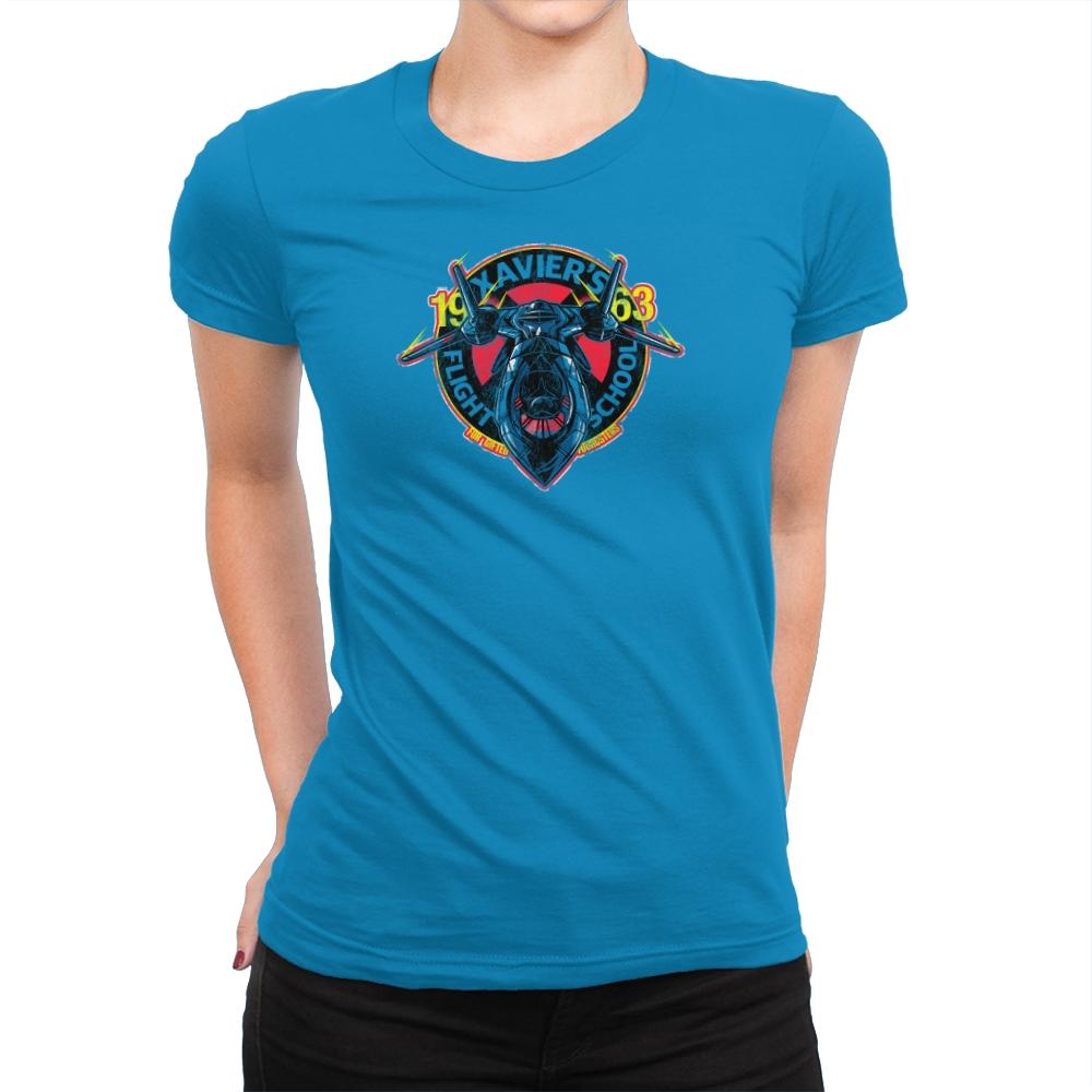 Xavier's Flight School Exclusive - Womens Premium T-Shirts RIPT Apparel 3x-large / Turquoise