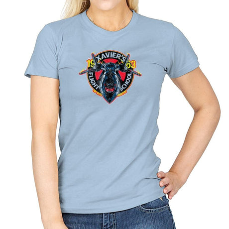 Xavier's Flight School Exclusive - Womens T-Shirts RIPT Apparel Small / Light Blue