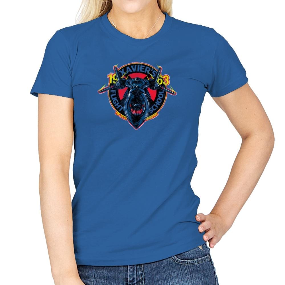 Xavier's Flight School Exclusive - Womens T-Shirts RIPT Apparel Small / Royal