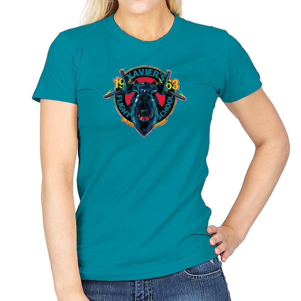 Xavier's Flight School Exclusive - Womens T-Shirts RIPT Apparel Small / Sapphire