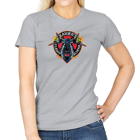 Xavier's Flight School Exclusive - Womens T-Shirts RIPT Apparel Small / Sport Grey