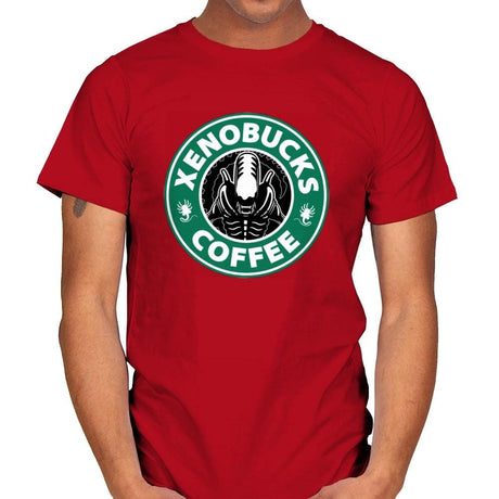 Xenobucks Coffee - Mens T-Shirts RIPT Apparel Small / Red