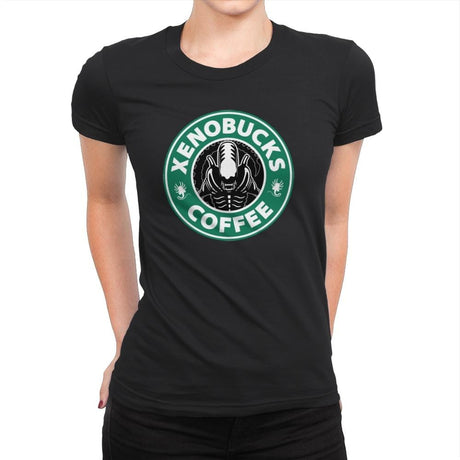 Xenobucks Coffee - Womens Premium T-Shirts RIPT Apparel Small / Black