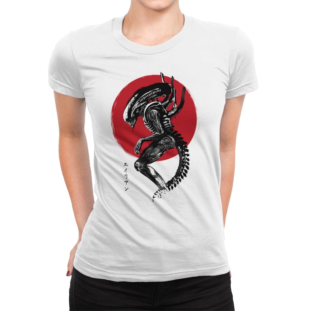 Xenomorph Sumi-e - Womens Premium T-Shirts RIPT Apparel Small / White
