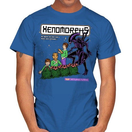 Xenomorphs Book - Mens T-Shirts RIPT Apparel Small / Royal