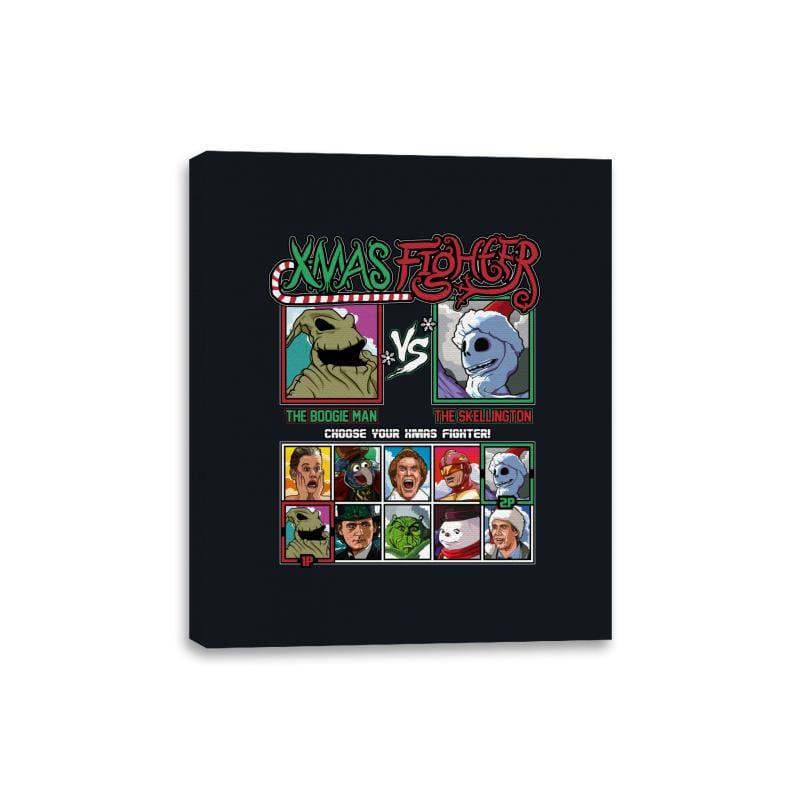 Xmas Fighter - Nightmare Before Christmas - Canvas Wraps Canvas Wraps RIPT Apparel 8x10 / Black